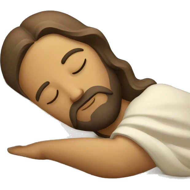 jesus sleeping budha pose emoji