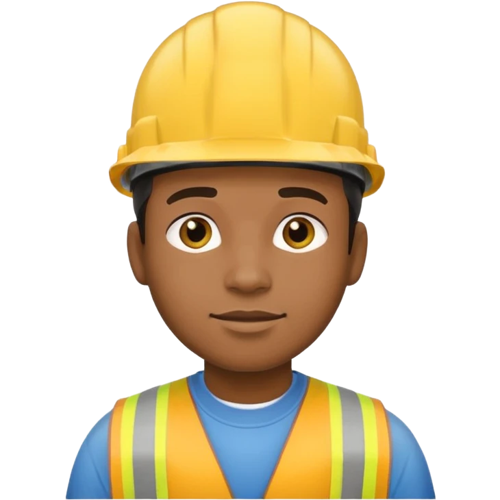 black male in hard hat emoji