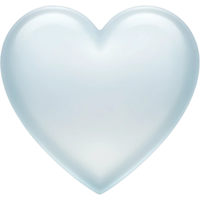 white heart with a frosted glass effect emoji