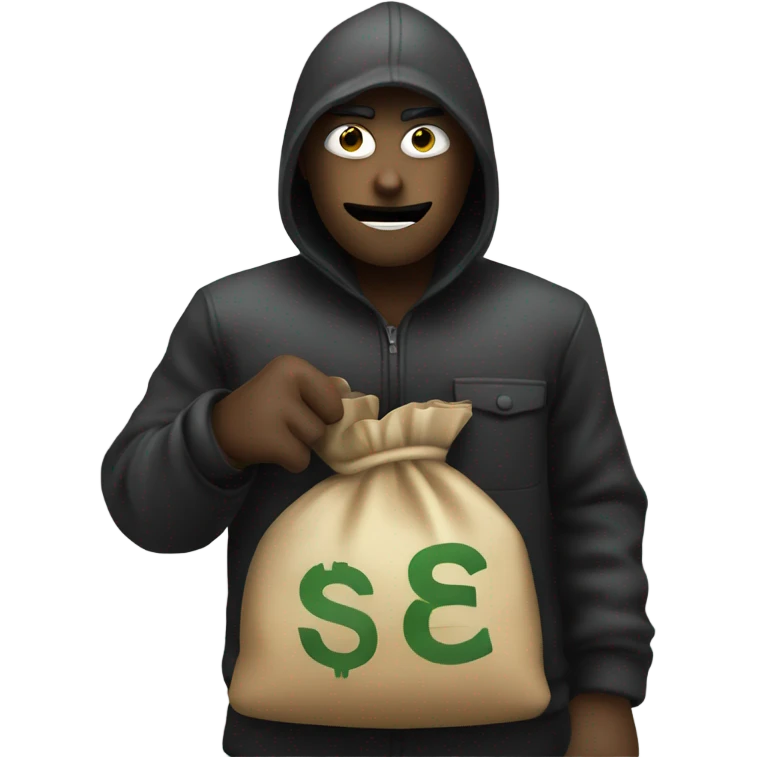 Robber with money bag emoji