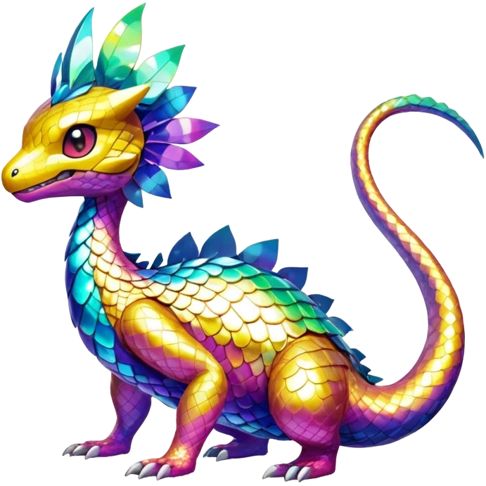 Shiny Exotic Pokémon-Fakémon-hybrid-creature (full body) emoji