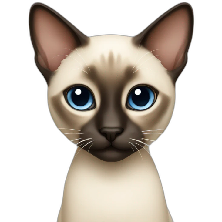 cute Siamese cat emoji