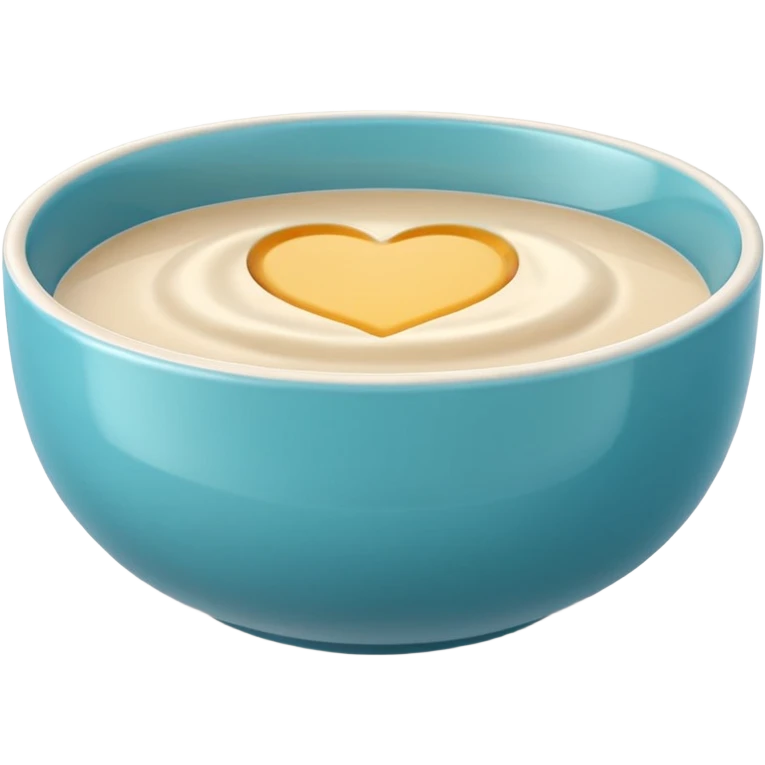 “Simple bowl emoji 🥣 in clean 3D style, smooth rounded bowl shape, light neutral bowl color, glossy plastic texture, shiny reflective surface, soft studio lighting, subtle highlights, minimal cereal/porridge inside with smooth surface, cute emoji proportions, ultra-polished 3D look,  emoji