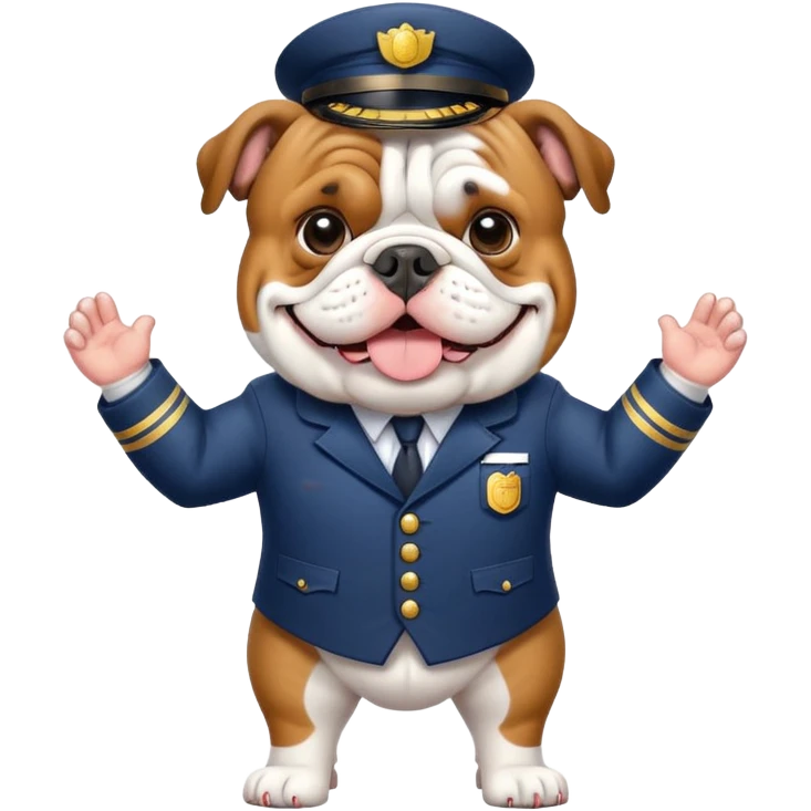 English bulldog postman emoji