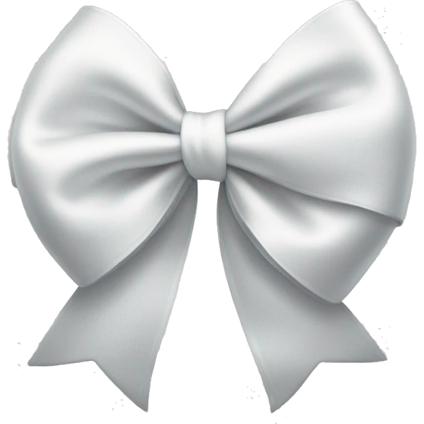 white satin bow emoji