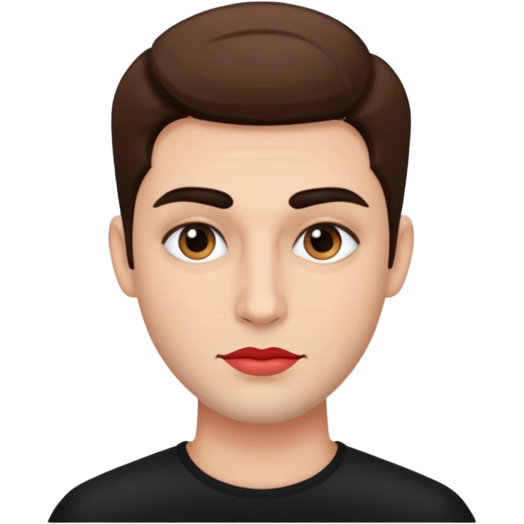 A man with make-up emoji