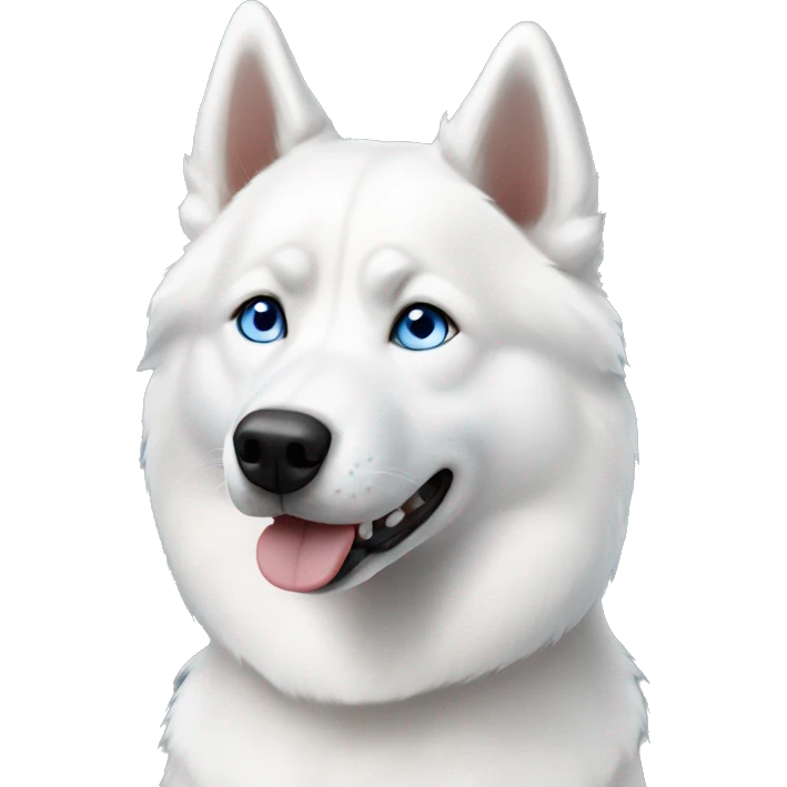 White husky blue eyes emoji