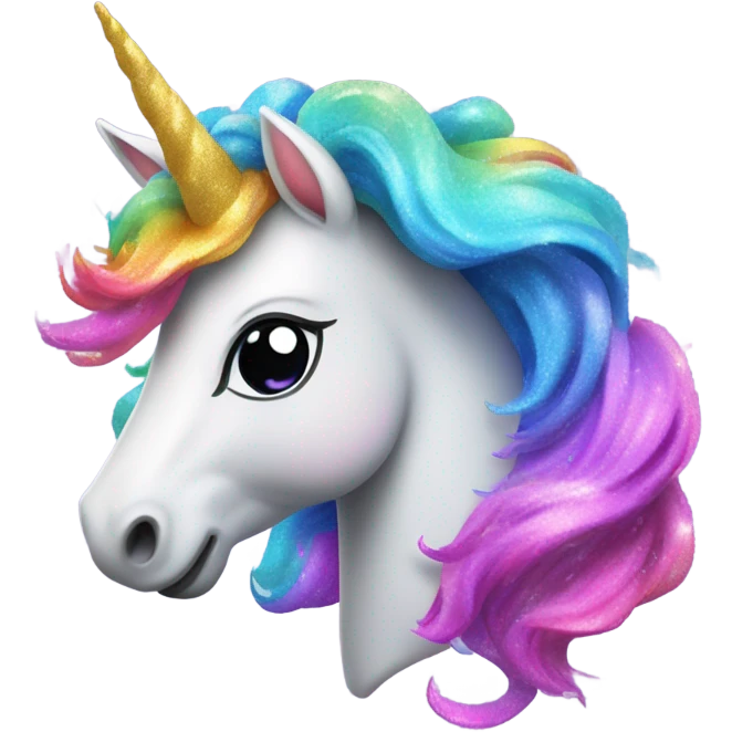 Unicorn farting glitter emoji