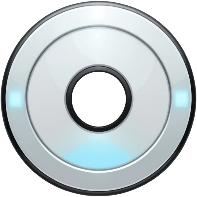 белый светящийся CD-диск, no background emoji