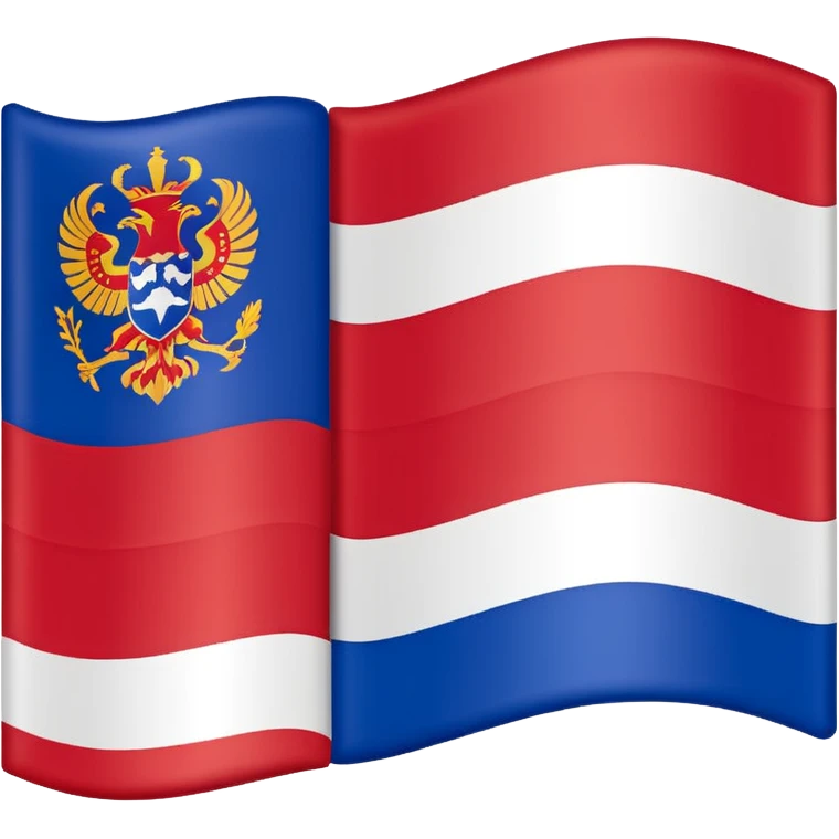 A flag of republic of srpska just colors red blue and white that's it emoji