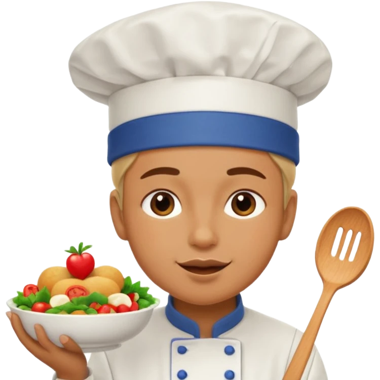 Chef’s kiss happy with food emoji