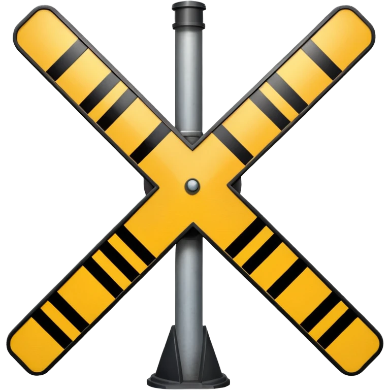 Railroad crossing light emoji