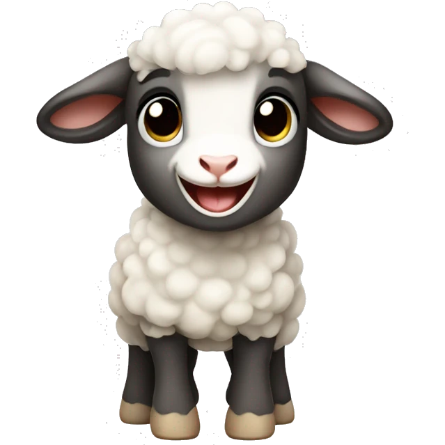 happy baby lamb  emoji