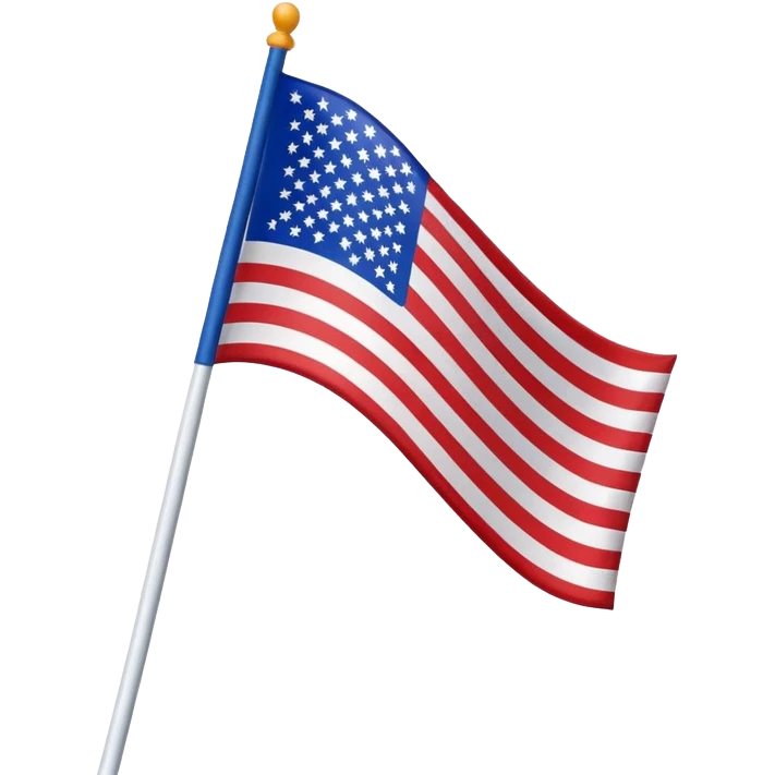 A simple waving flag on a pole or flagpole emoji