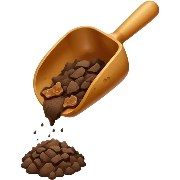 A scoop with dog poop emoji