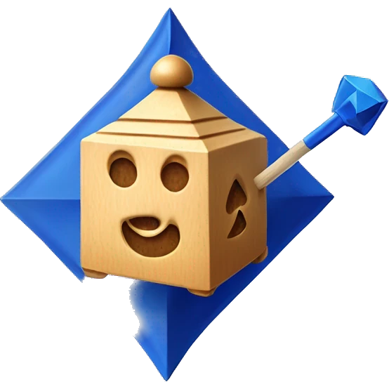 Jewish dreidel a cubed four-sided spinning top with a point on the bottom and a stick on the top used to spin it, played during the Jewish holiday of Hanukkah emoji