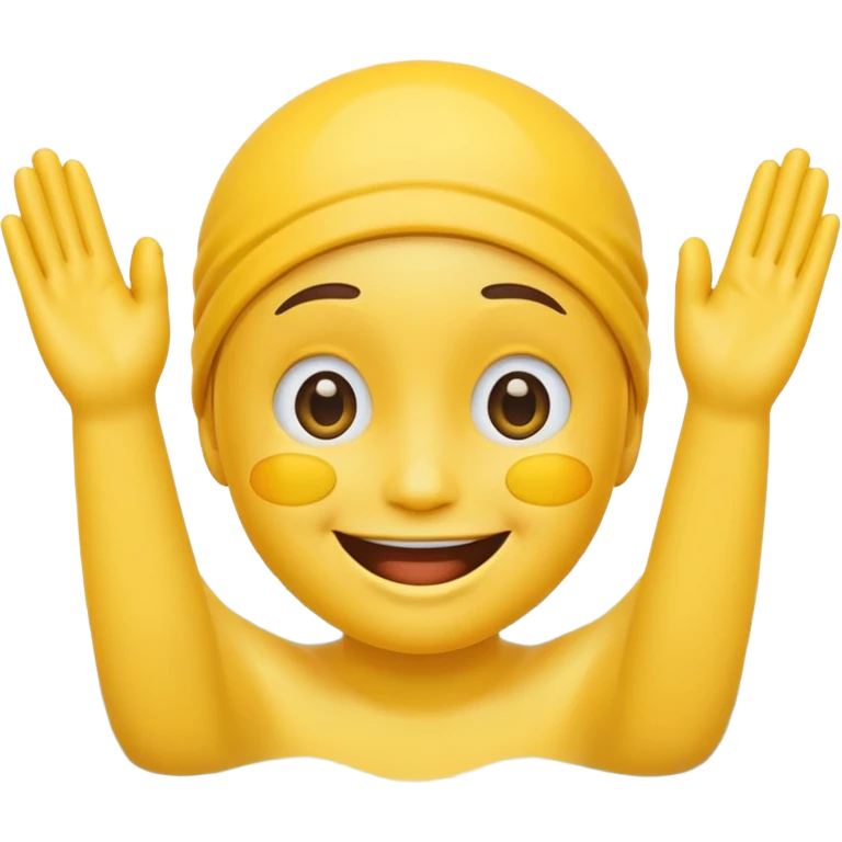 Emoji face with swimming hands emoji