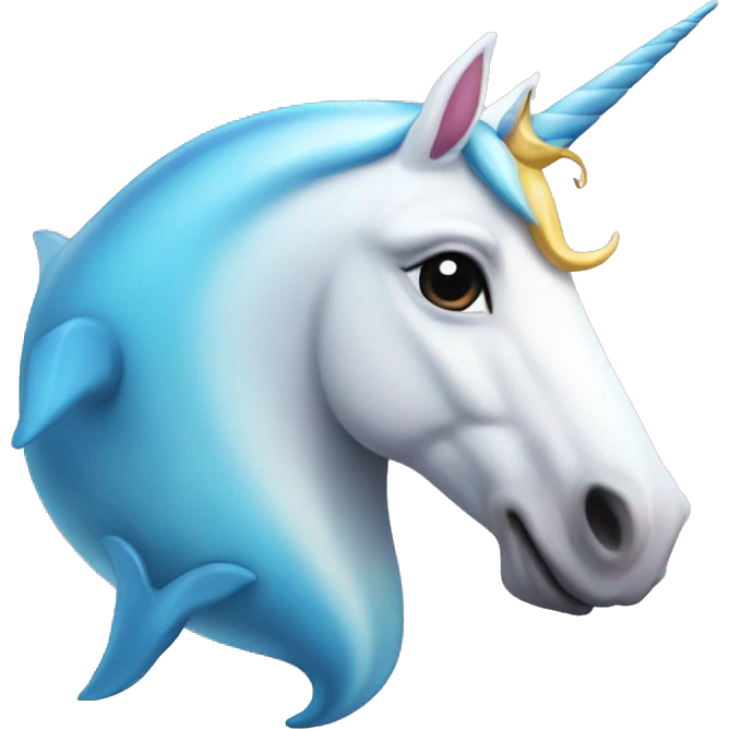 Unicorn with dolphin  emoji