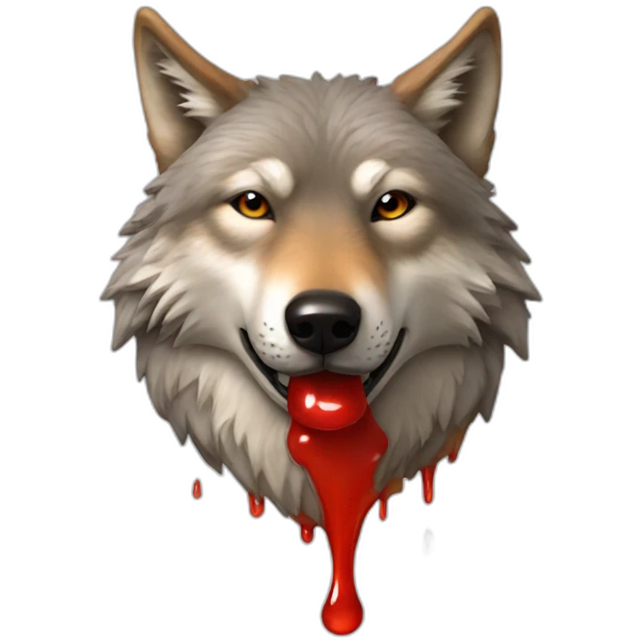 wolf red knot dripping emoji