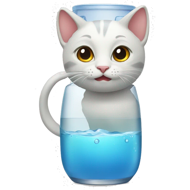Cat drink water emoji