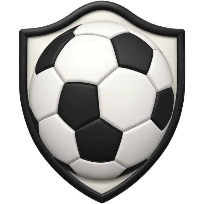 Albacete fútbol escudo, negro blanco y con un balón en medio emoji
