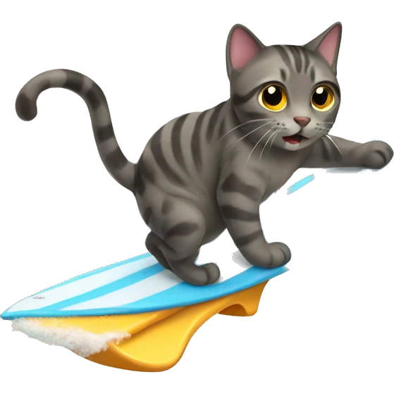 Cat surfing  emoji