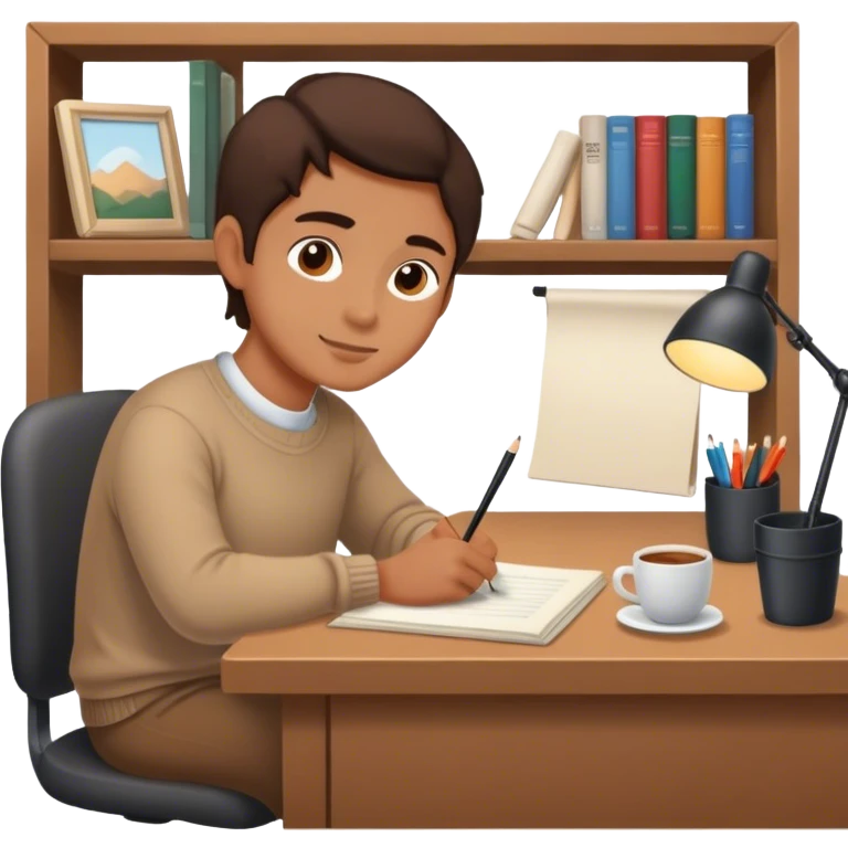 cozy aesthetic writer's desk emoji