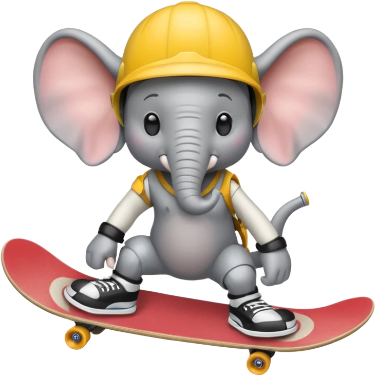 skater elephant emoji