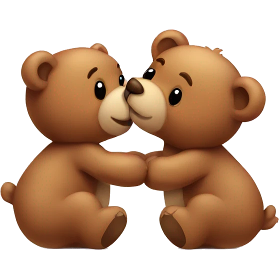teddy bear kissing another teddy bear emoji