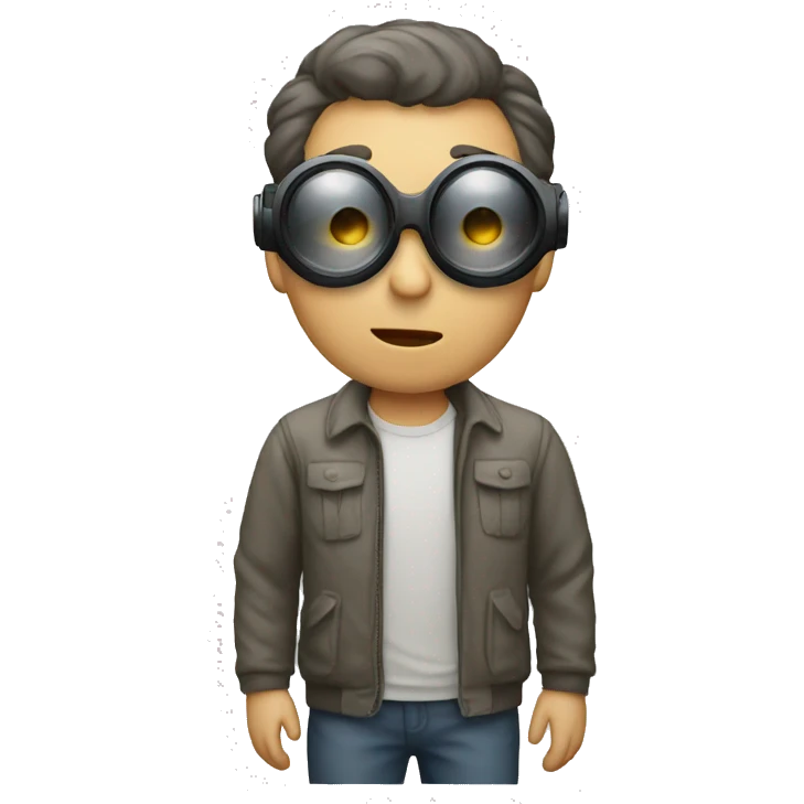 BLIND MAN whith photocamera emoji