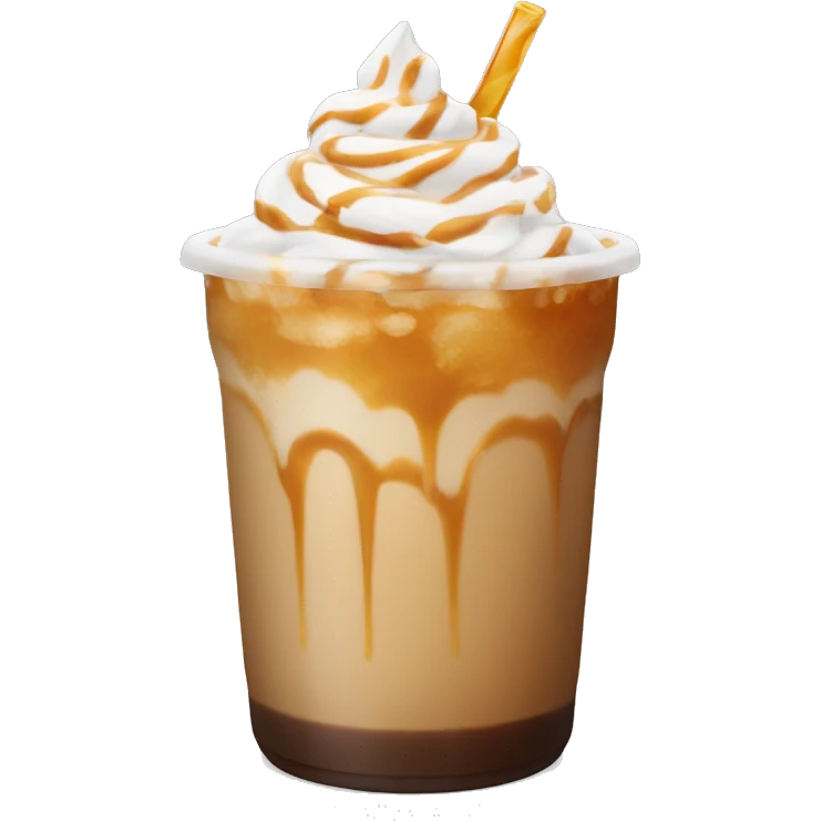 Iced caramel machiatto  emoji