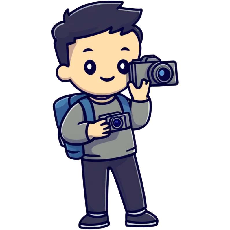 video content creator with camera emoji