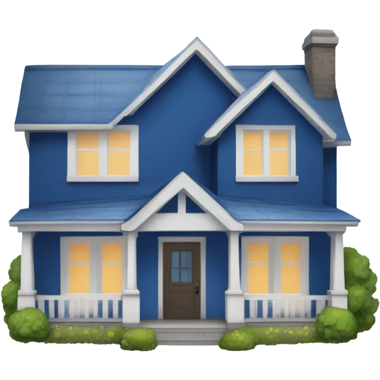 Sapphire colored ranch style house  emoji