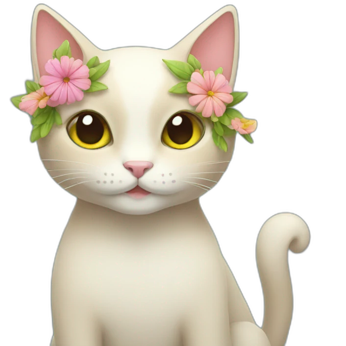 flower cat emoji