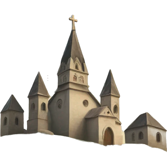 chuch and caste on hill emoji