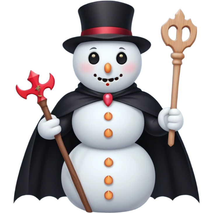 cute vampire snowman emoji