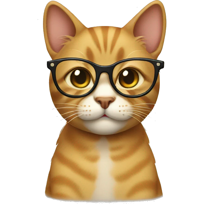 Cat wearing glasses  emoji