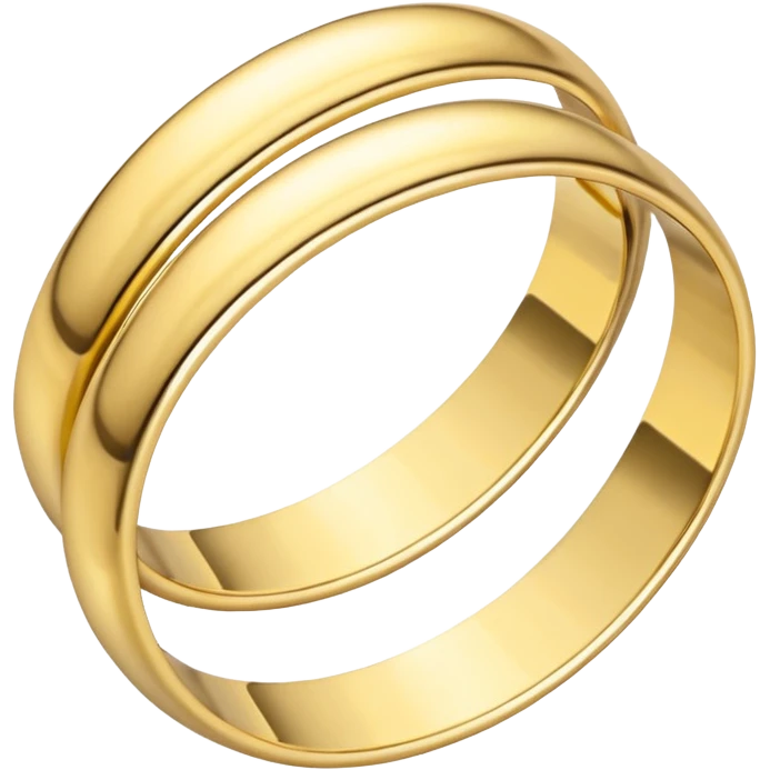 2 wedding bands white gold, one band is yellow gold  emoji