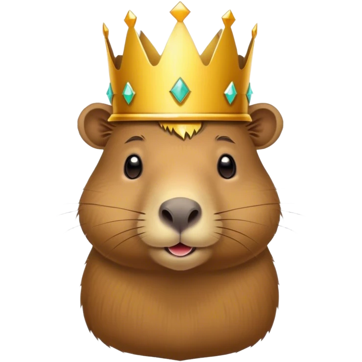 Capybara with crown emoji