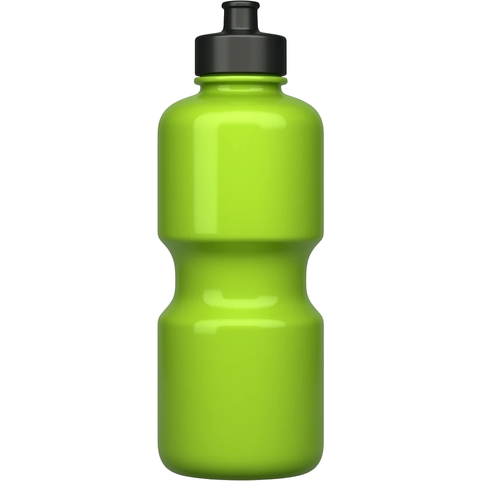 Bright green fitness water bottle emoji
