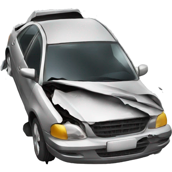 crashed car emoji