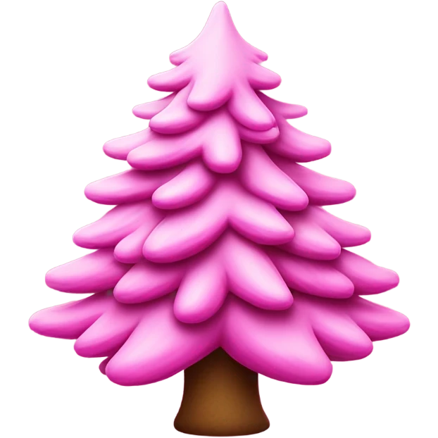 Pink Christmas tree  emoji