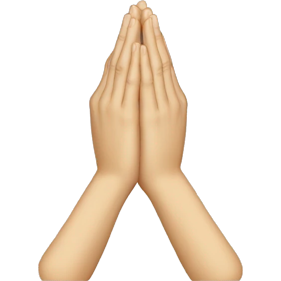 Upside down praying hands emoji