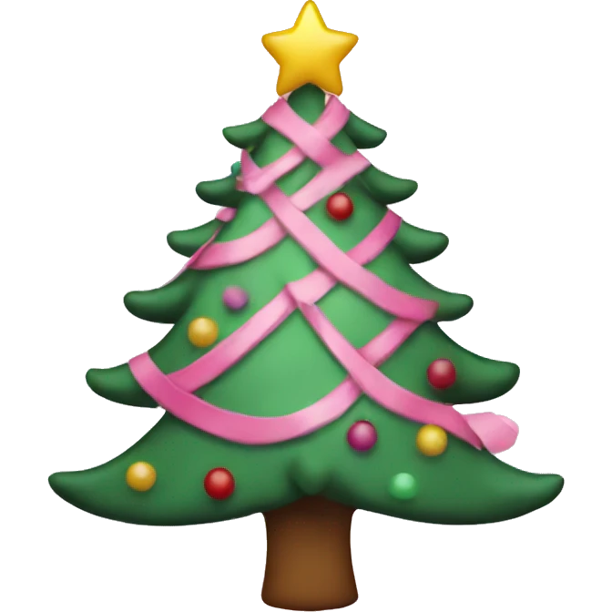 pink Christmas tree emoji