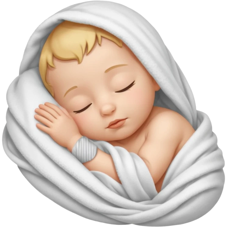Baby sleeping in a blanket emoji