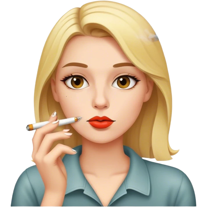 girl smoking a cigarette  emoji