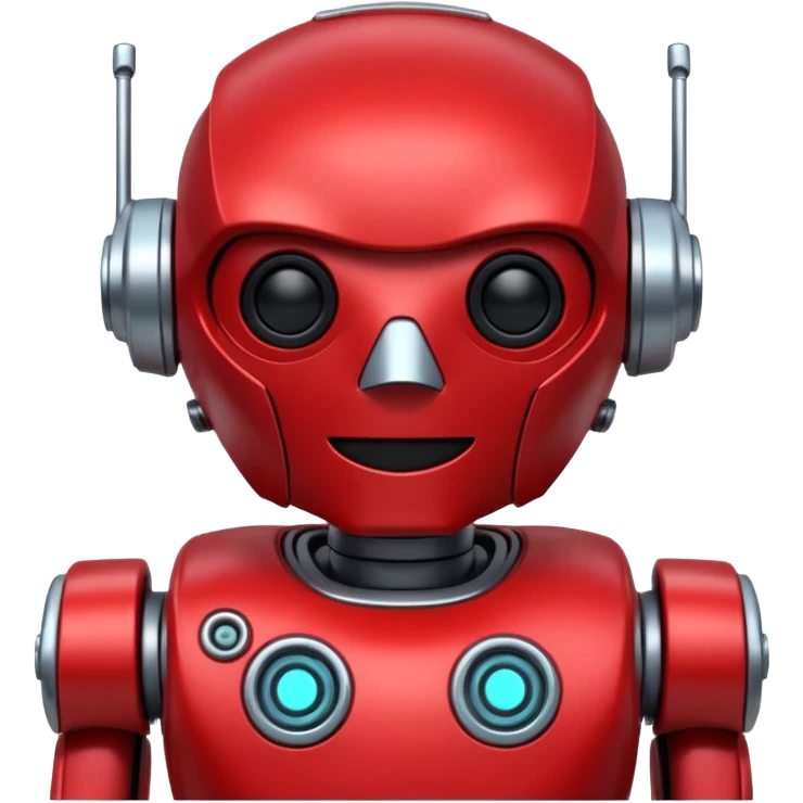 RED Robot Cyberpunk Happy emoji
