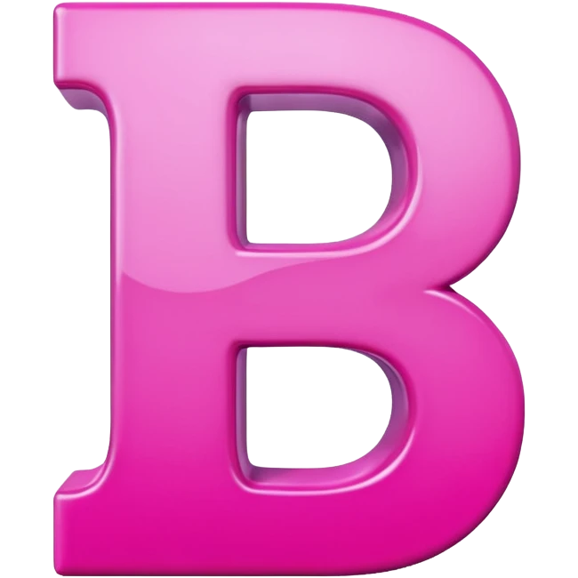 mix color pinks 3d letter p emoji