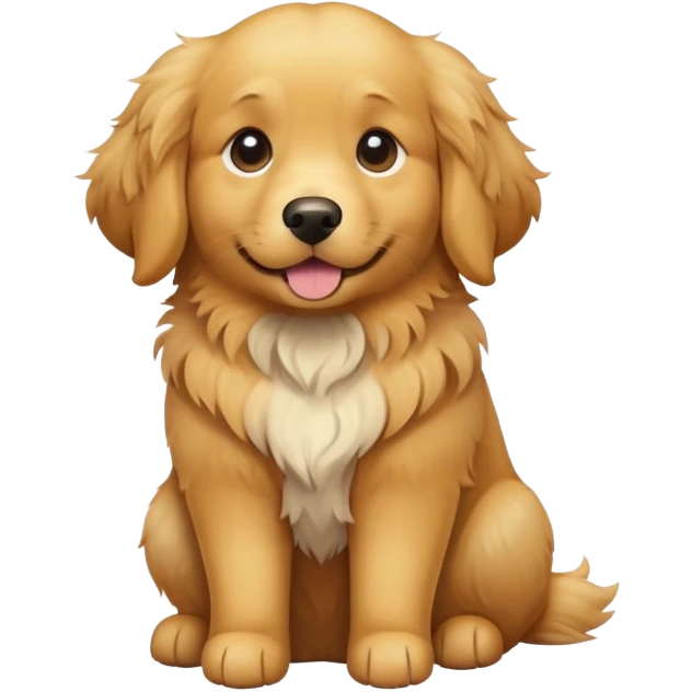 Curley golden retriever  emoji