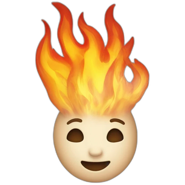 Le cœur brûlant de feu emoji